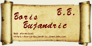 Boris Bujandrić vizit kartica
